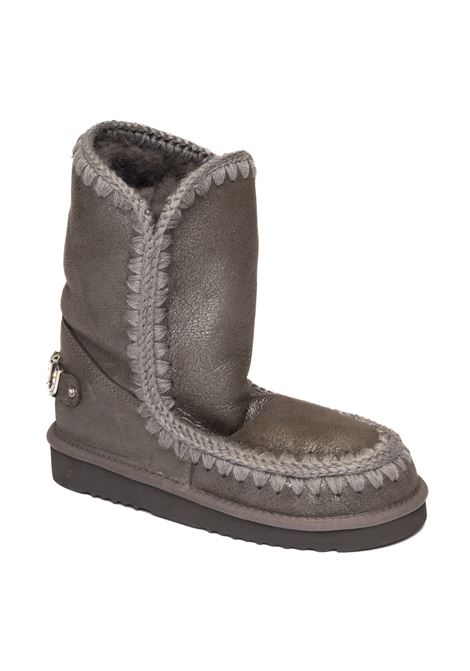 Grey eskimo 24 leather boot MOU | ESKIMO 24 RHINESTONES101037B-DUIR